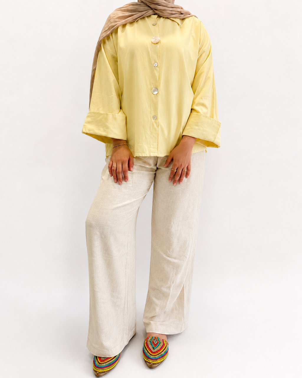 Summer Breeze Shirt + Ivory Linen Pants