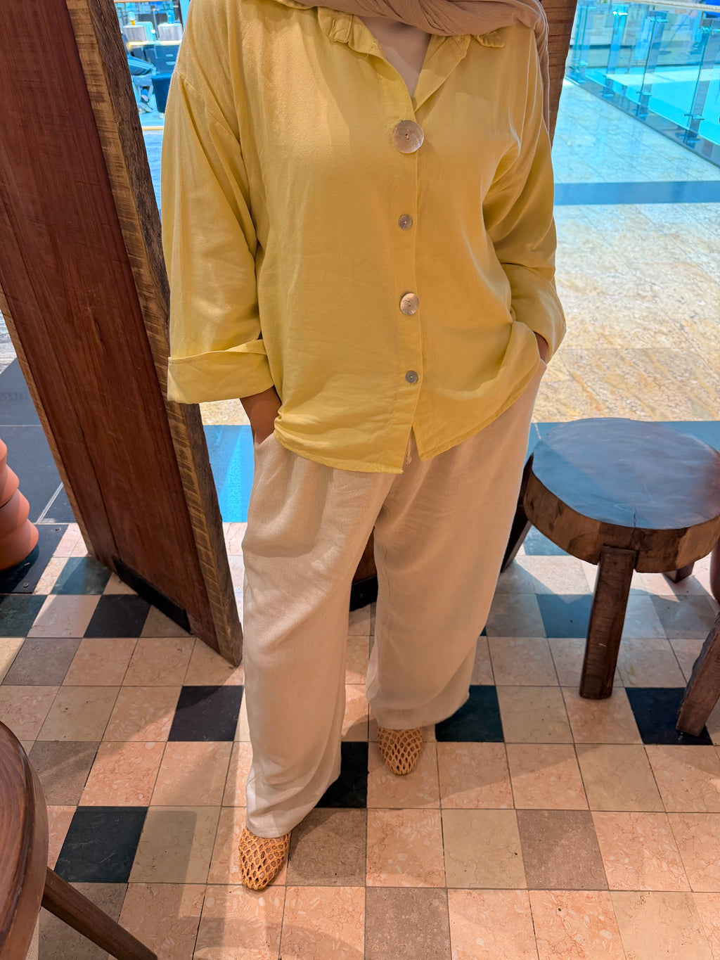 Summer Breeze Shirt + Ivory Linen Pants