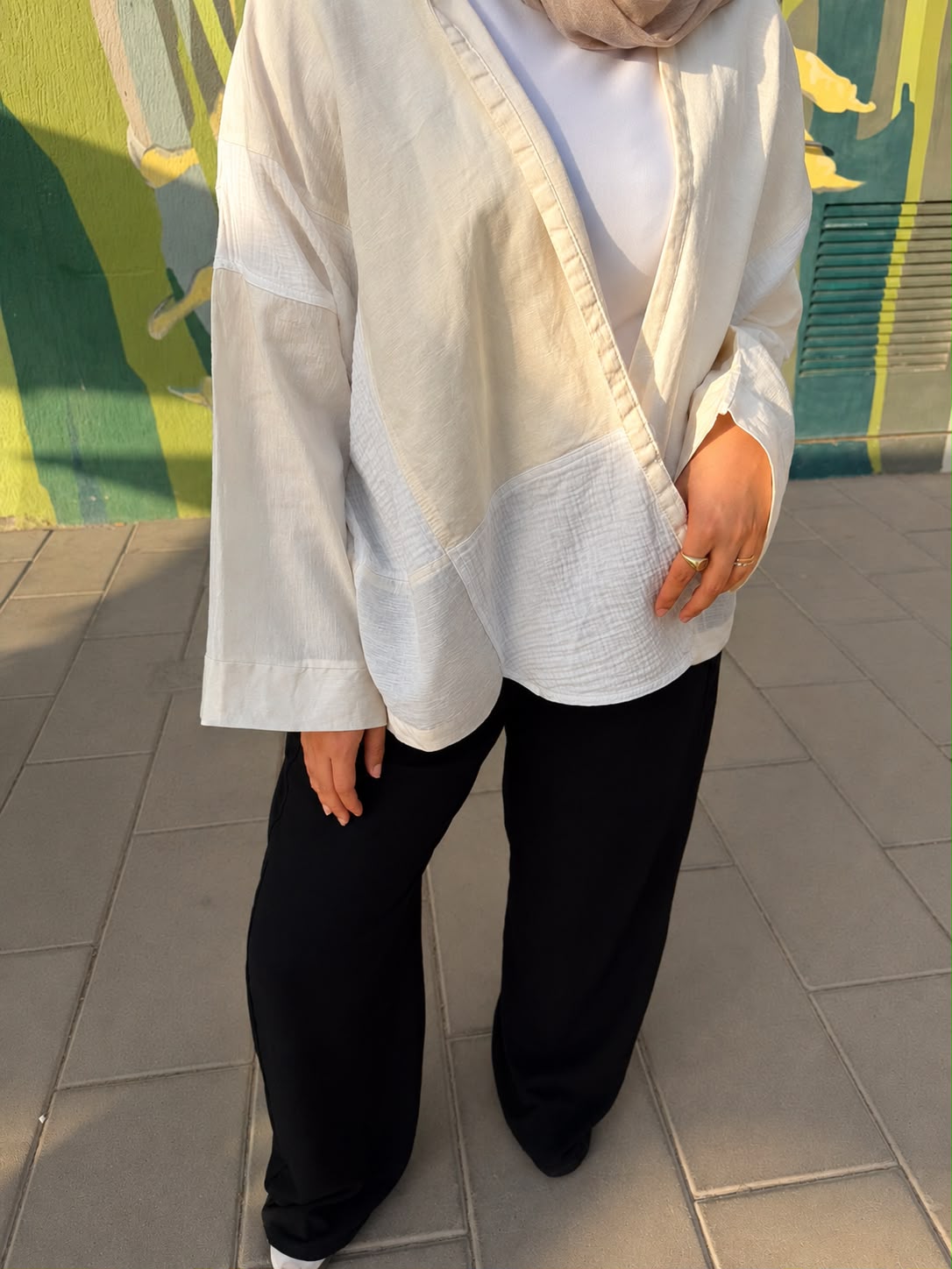 LYA Signature Kimono + Black Linen Pants