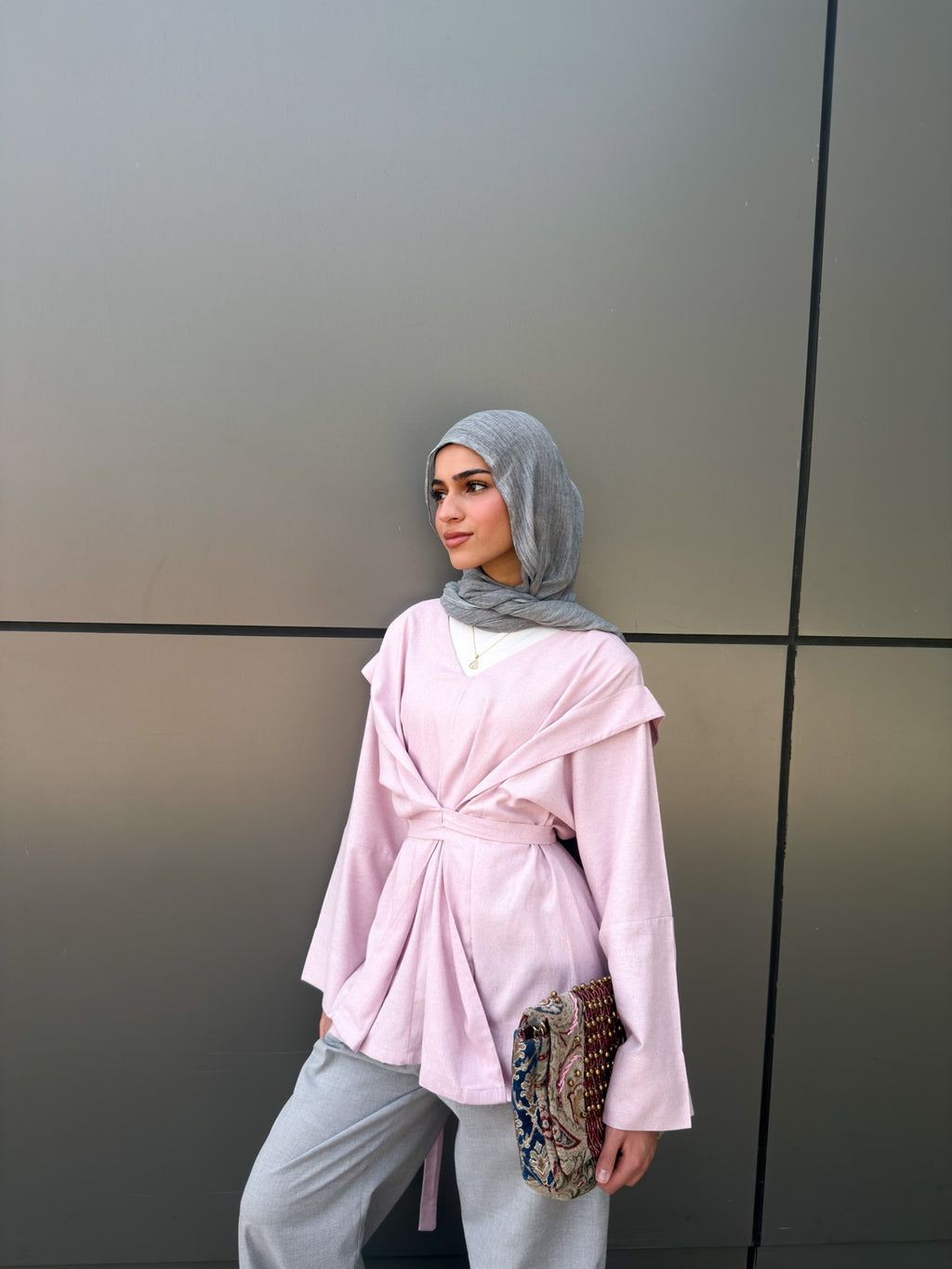 Soft tone blouse in pink